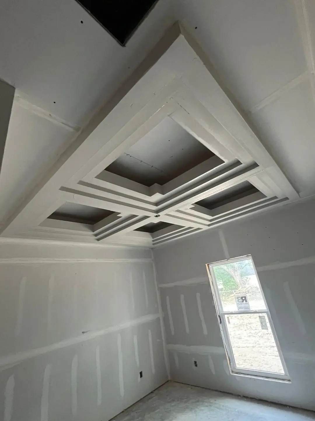 Drywall ceilings, tray/coffer