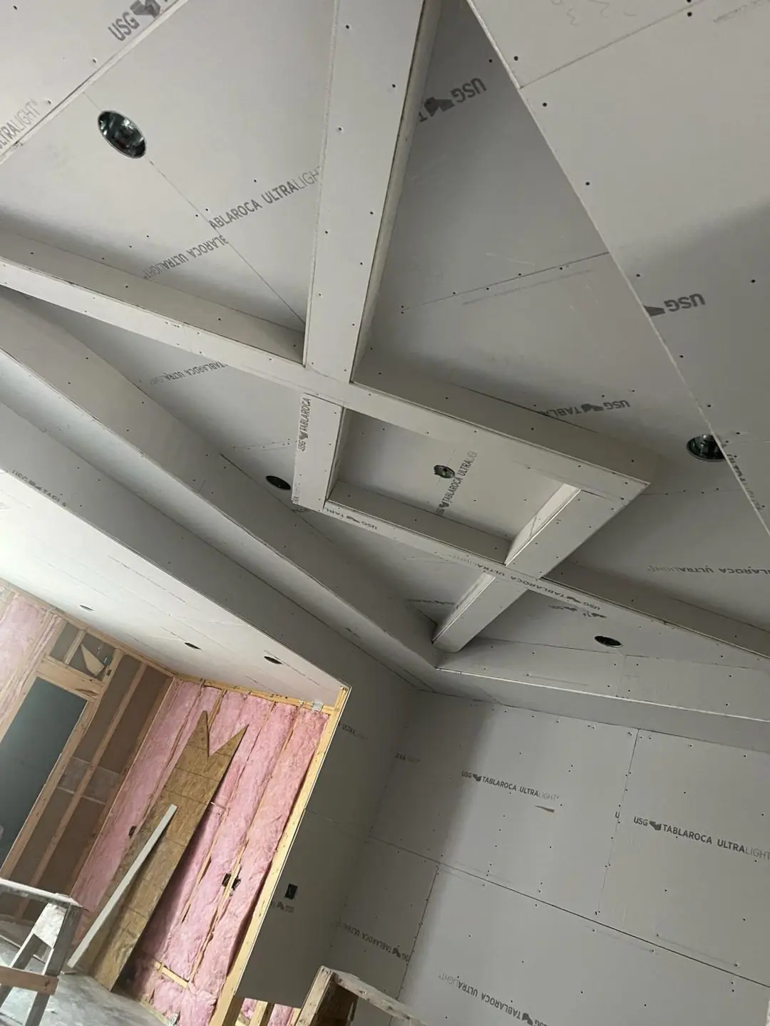 Drywall ceilings, tray/coffer