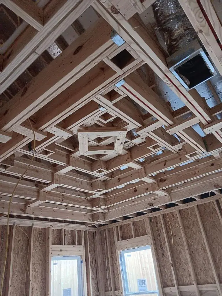 Coffered ceiling framing